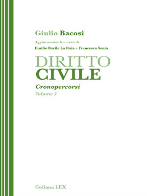 cover image of DIRITTO CIVILE--Cronopercorsi--Volume 3